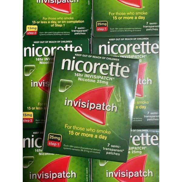 Miếng dán Nicorette invisiPatch 25mg