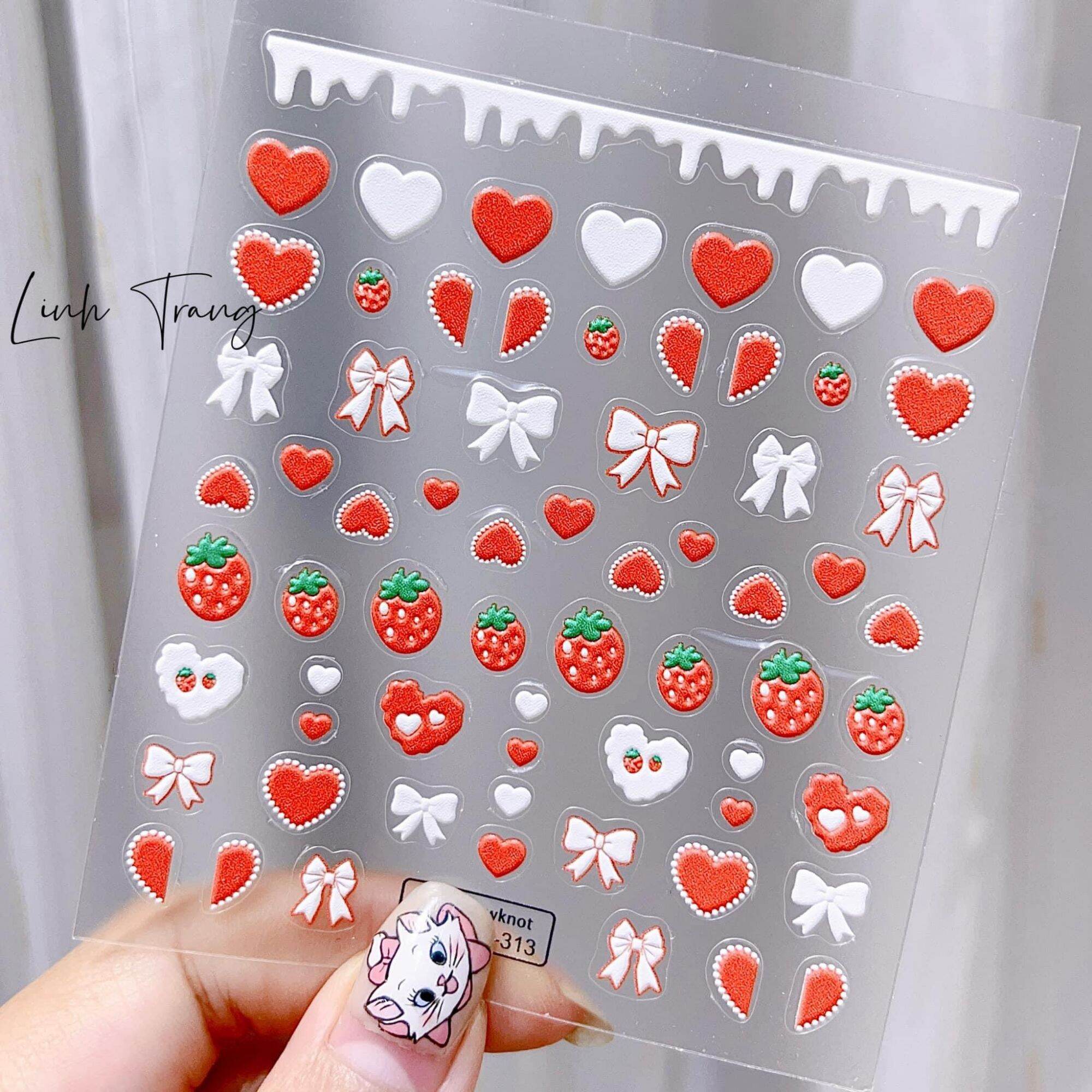 Sticker lụa Sticker 5D dán móng trang trí nail cao cấp