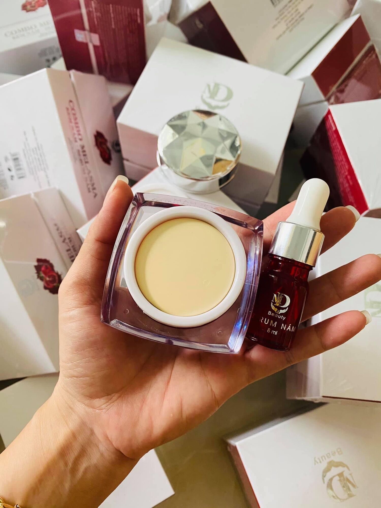 [HCM]COMBO FACE NÁM LỰU ĐỎ MELASMA MD