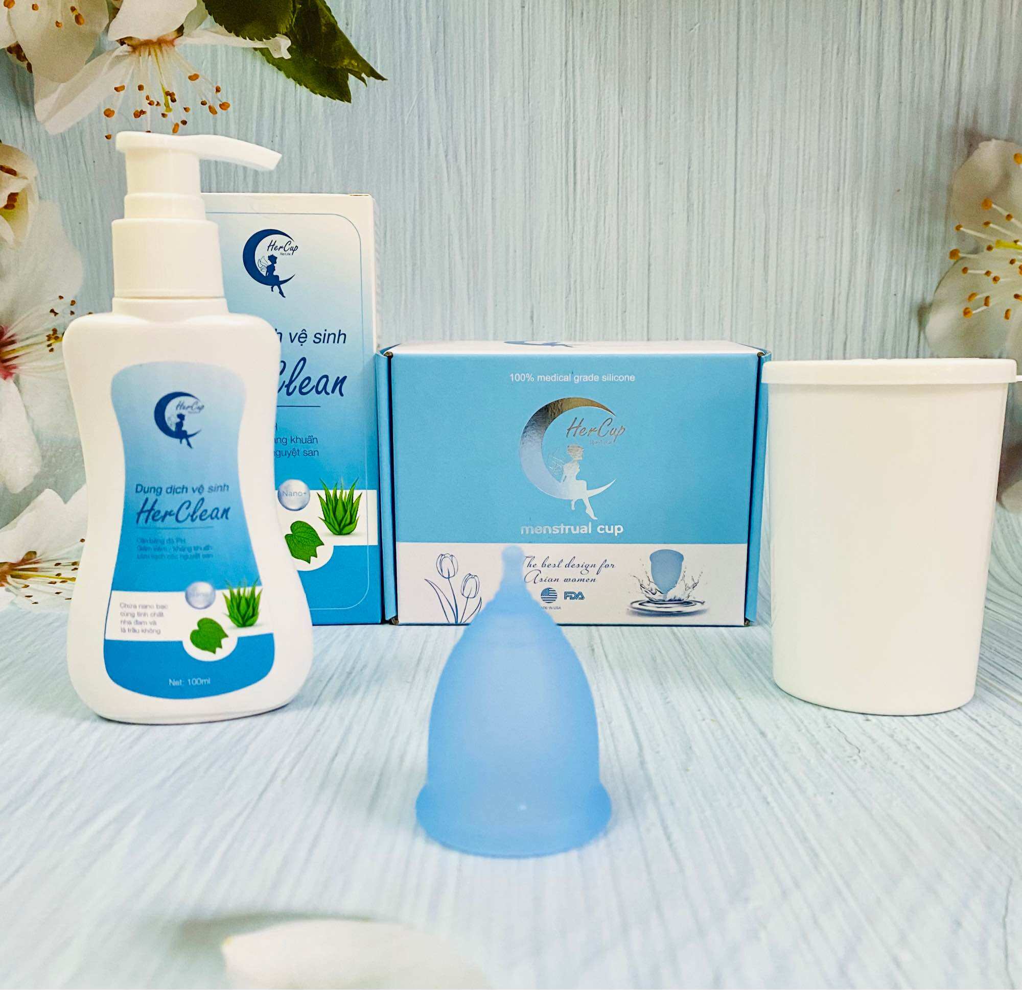 Bộ cốc nguyệt san Hercup - Made in USA