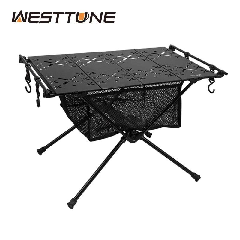 Westtune Di Động Cắm Trại Bàn Gấp Hợp Kim Nhôm Nhẹ Đa Năng Ngoài Trời Bàn Phụ Kiện