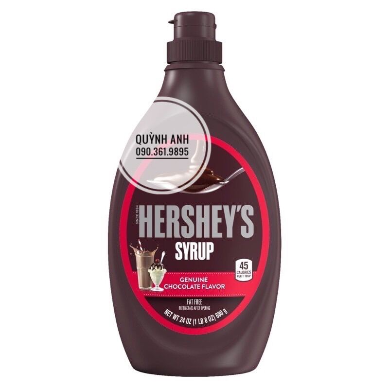 Syrup socola Hershey chai 680gr