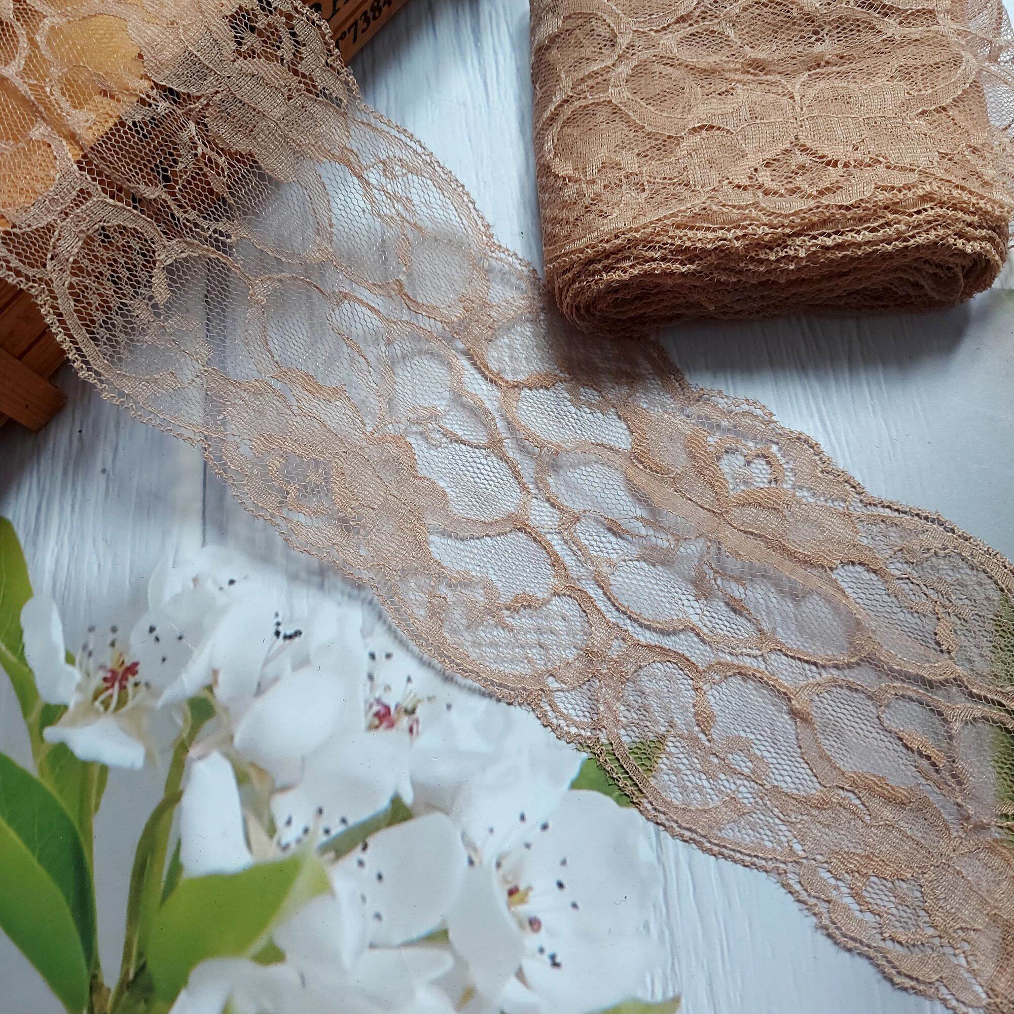 Ren lưới poly mềm ,phụ kiện may vá ,bản rộng 8 cm.
