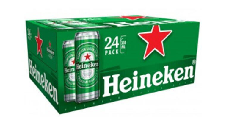 Thùng 24 lon bia Heineken  330ml (lon cao)