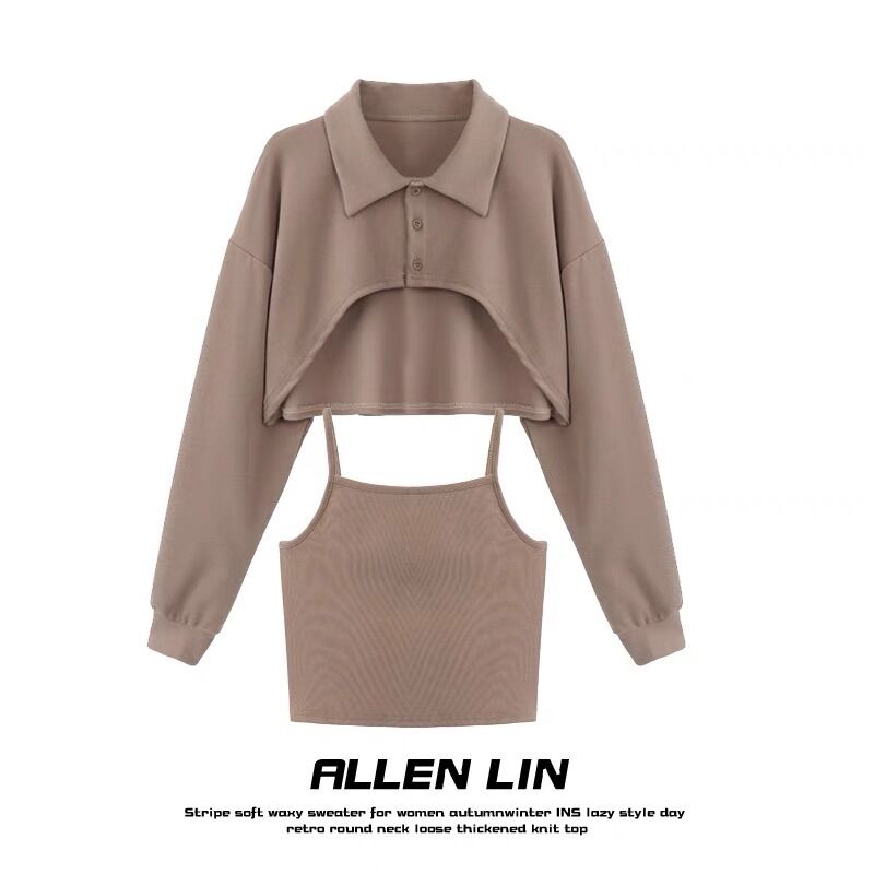 Set 2 món croptop petter + yếm 2 dây