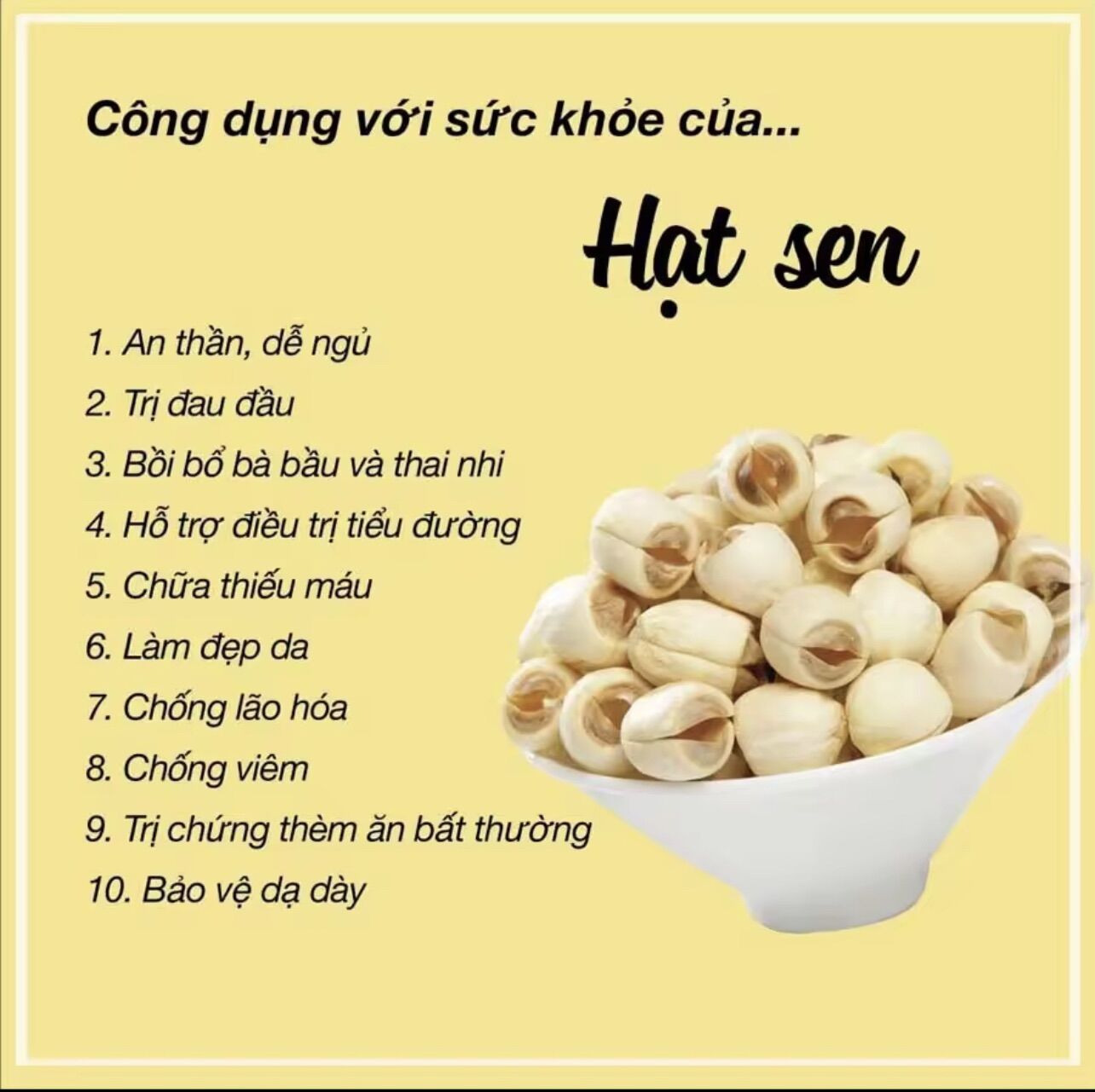 Hạt sen khô Đồng Tháp loại ngon 500gr