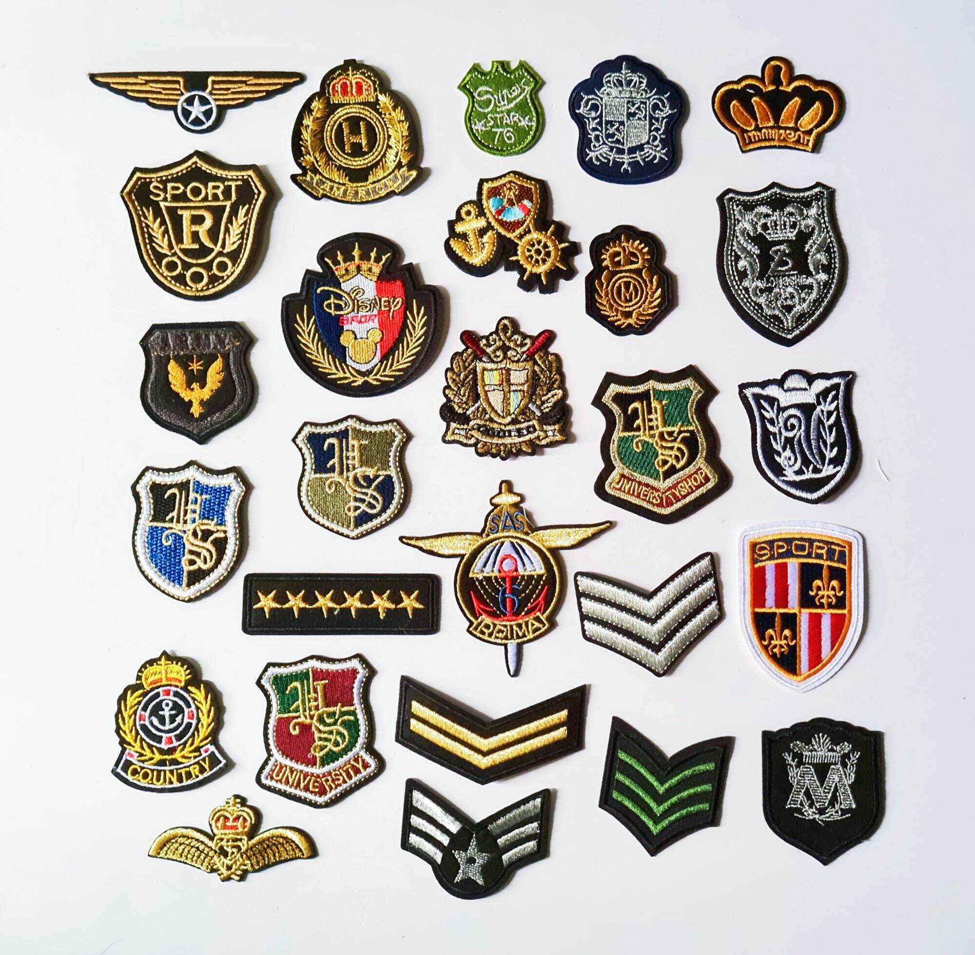 Set 5 miếng huy hiệu thêu / patch/logo cao cấp ms44e2wy