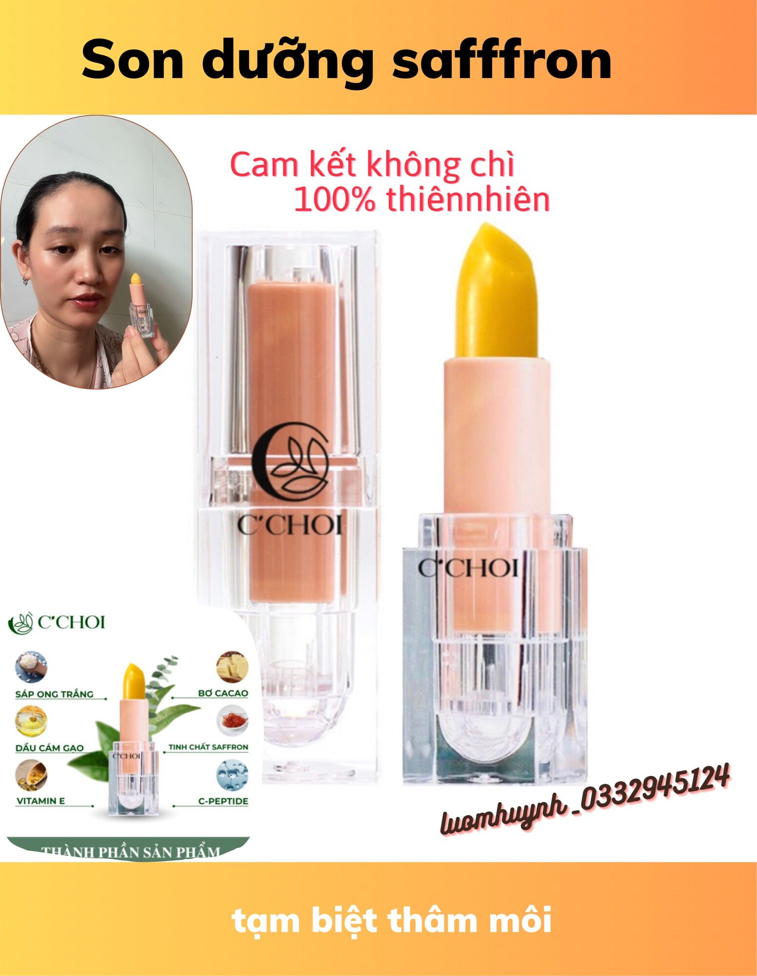 Son dưỡng môi safffron