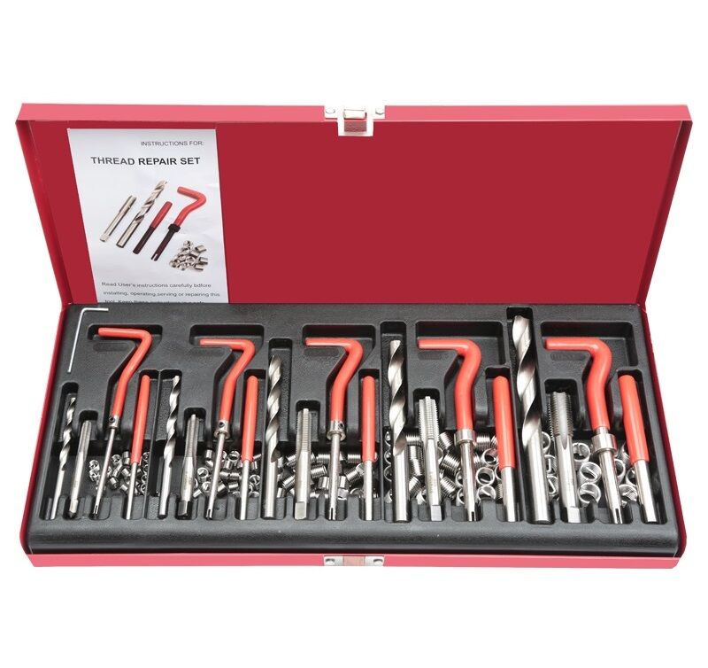 1 Bộ tổng hợp gia công ren cấy helicoil M5-M12 gồm 131 chi tiết