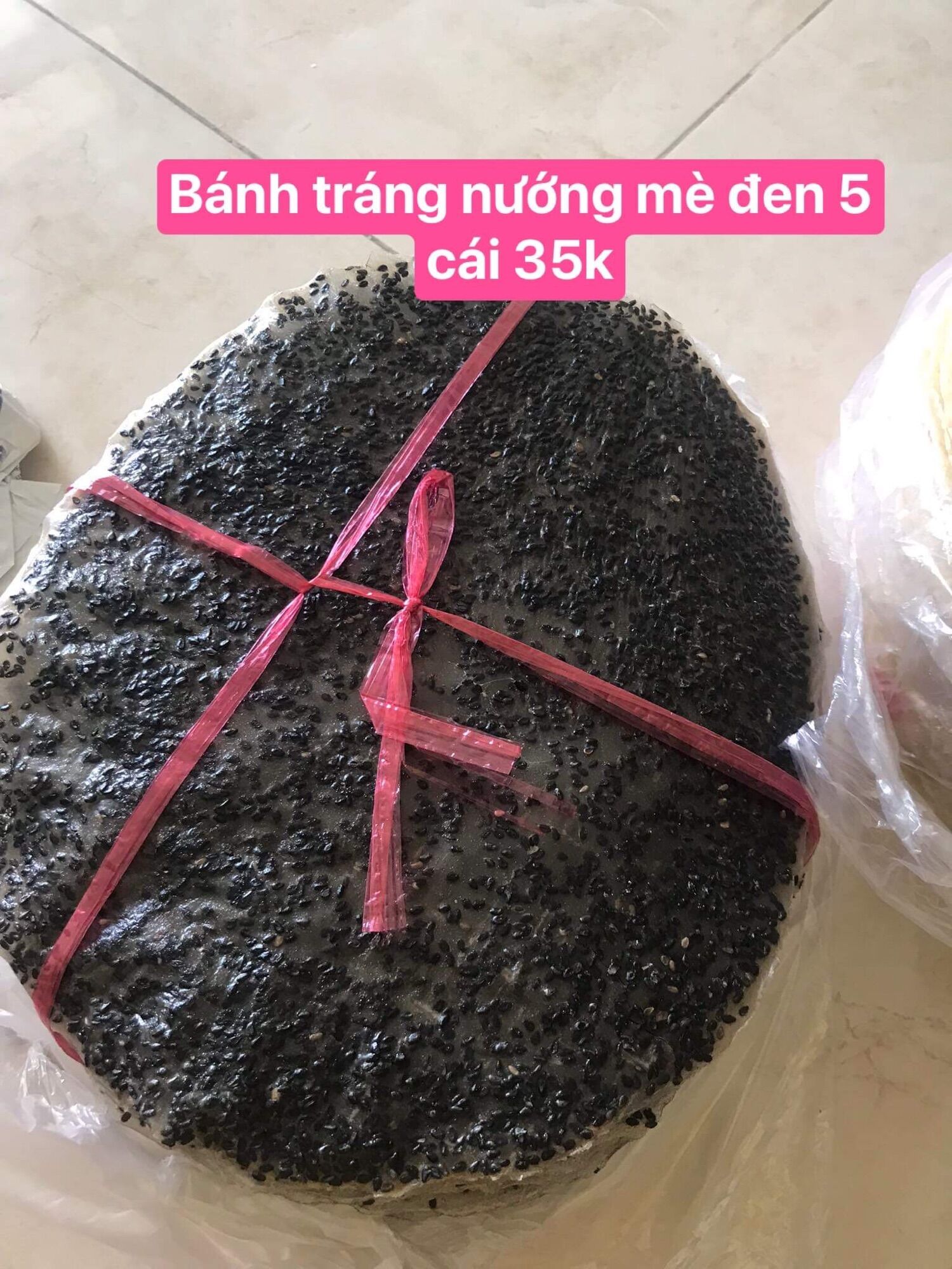 Bánh tráng nướng mè đen 5 cái