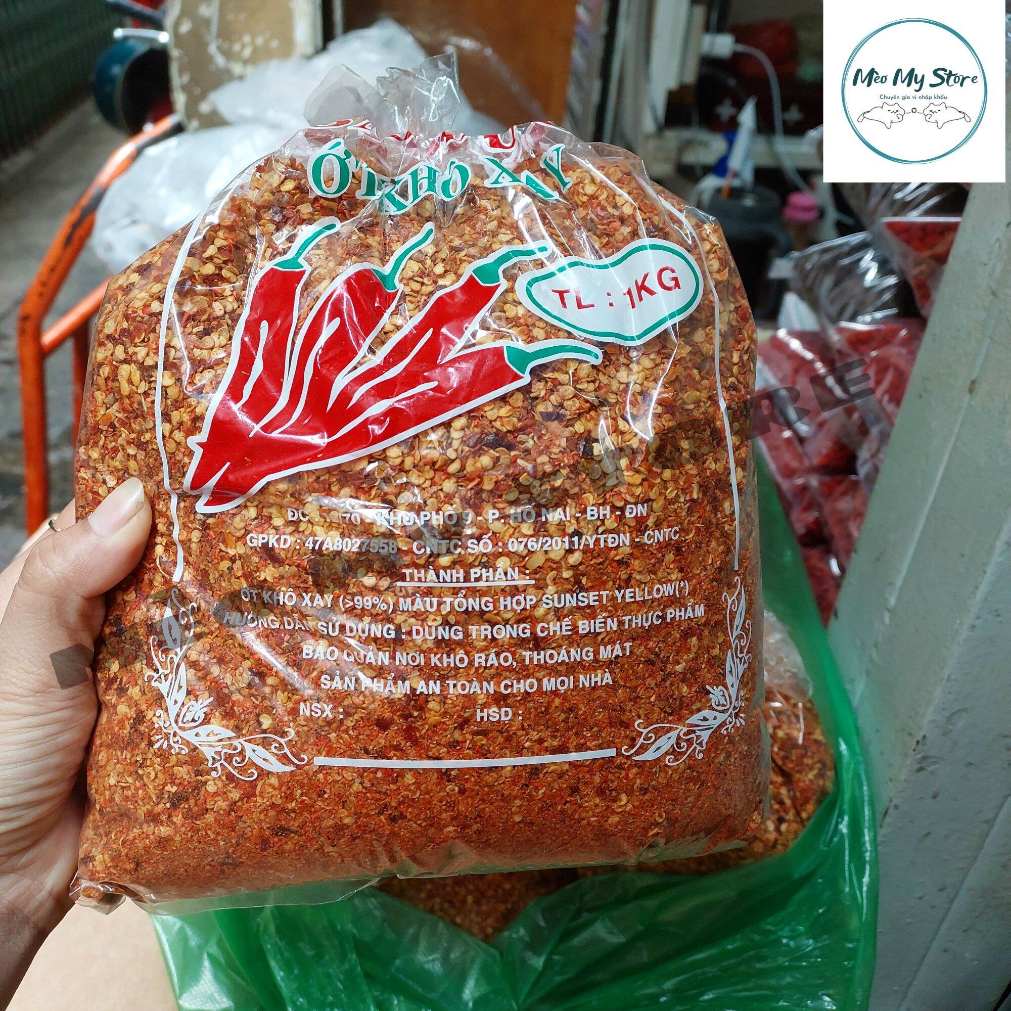 Bột ớt khô xay hiệu bảo đức làm sa tế 1kg