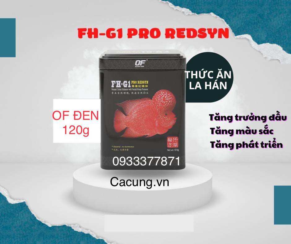 Of đen 120g - thức ăn cho cá la hán lên đầu và màu - hàng công ty - of fh-g1 pro-redsyn