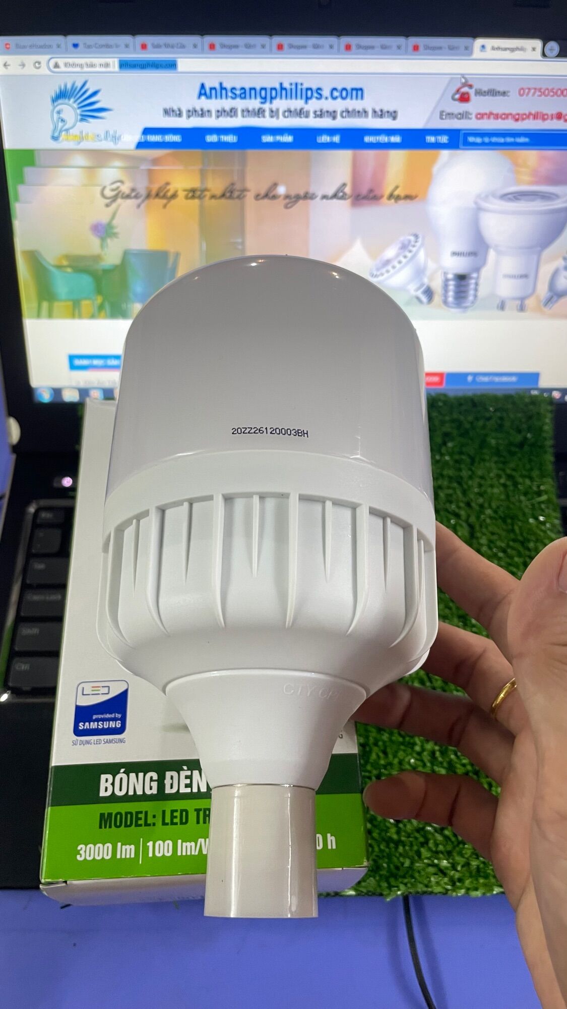 Bóng Led Trụ Rạng Đông 30w 6500k E27 220V