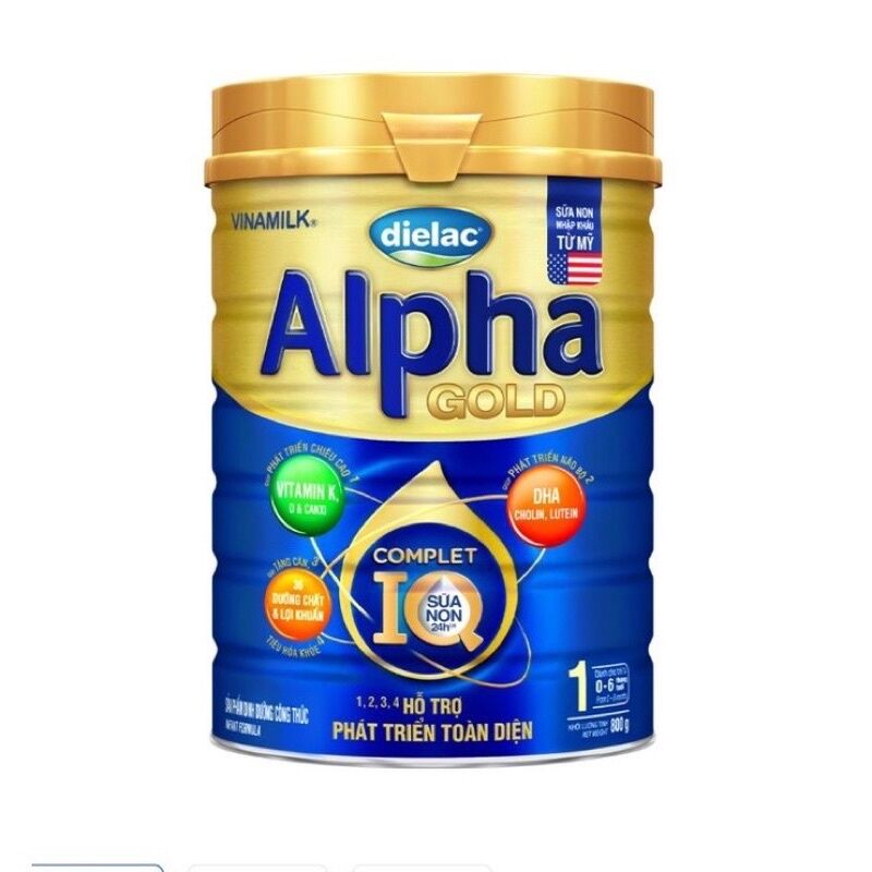 Sữa bột Alpha gold số 1 900g chính hãng