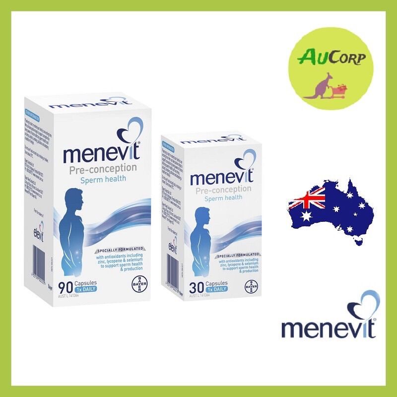 Viên uống menevit nâng cao chất lượng tinh trùng - xuất xứ úc - 30 viên & 90 viên