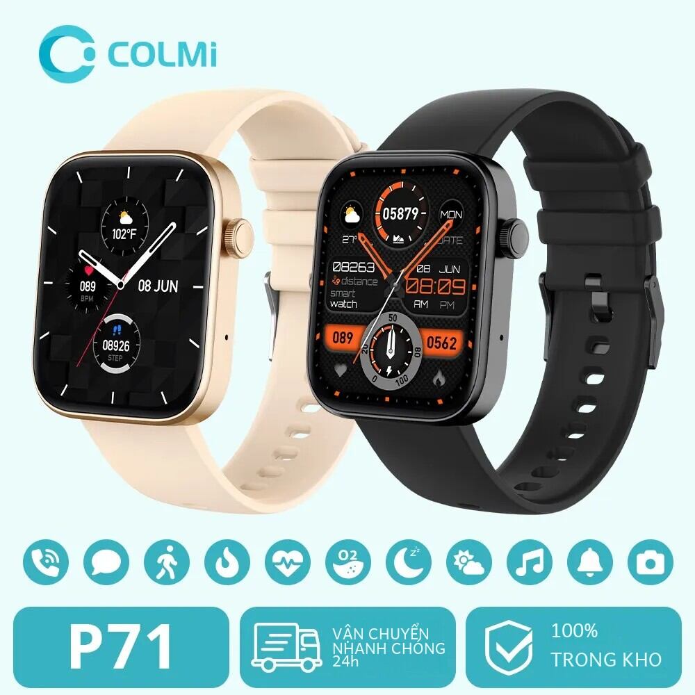 Đồng Hồ Thông Minh COLMI P71 Dành Cho Nam Và Nữ Với Chức Năng Gọi Thoại, Theo Dõi Sức Khỏe, Chống Nước IP68, Thông Báo Thông Minh Và Trợ Lý Giọng Nói