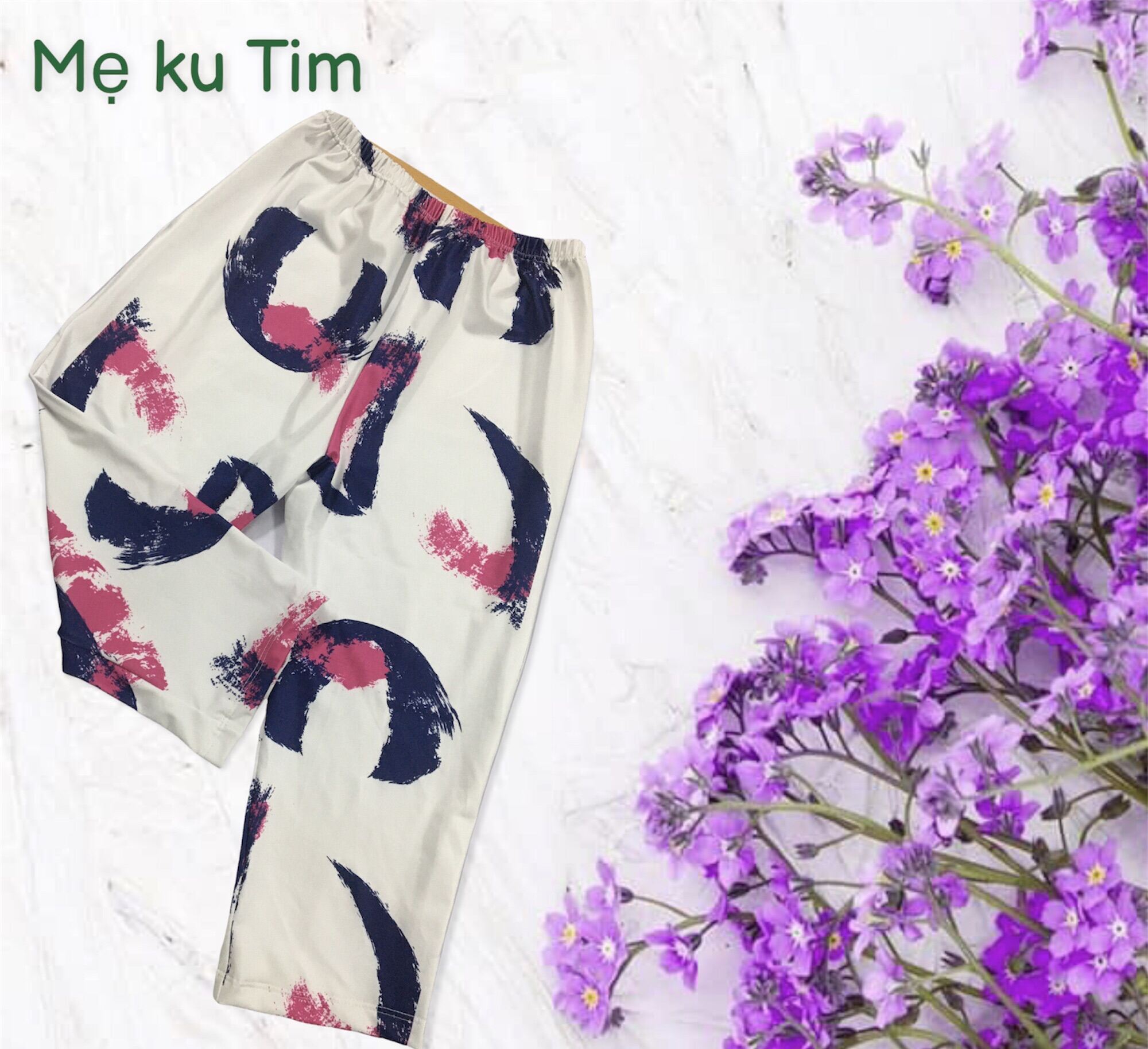 Quần dài mặc ngủ bé gái vải thun thái
