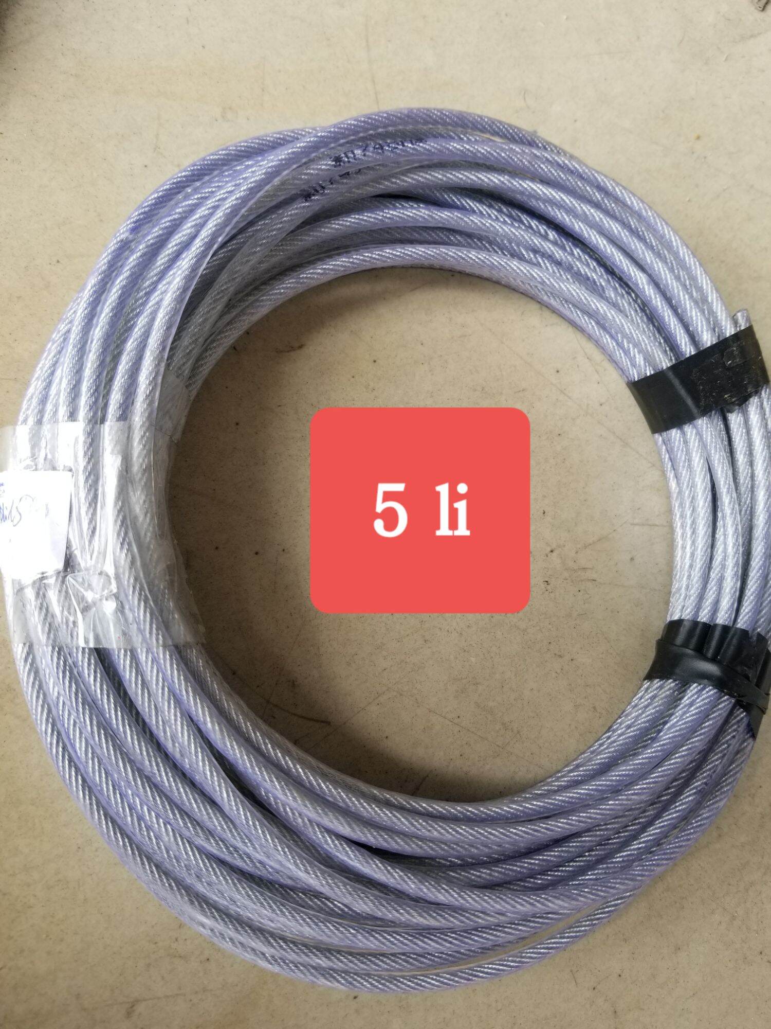 Cáp thép bọc nhựa 5mm.Size 10mét,20mét,30mét,40mét,50mét,70mét.hanghoagiavip