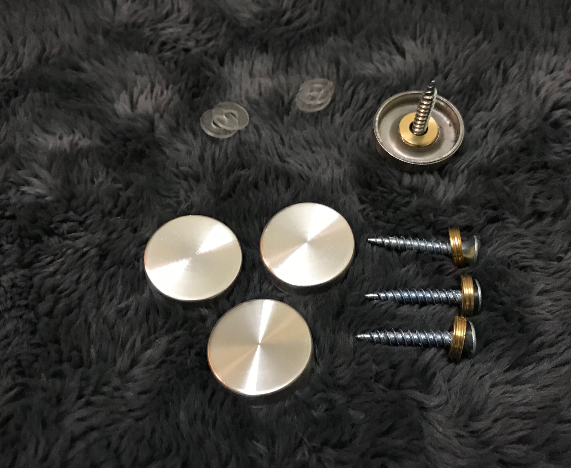 12 chiếc chụp chân vít inox mờ size 19mm