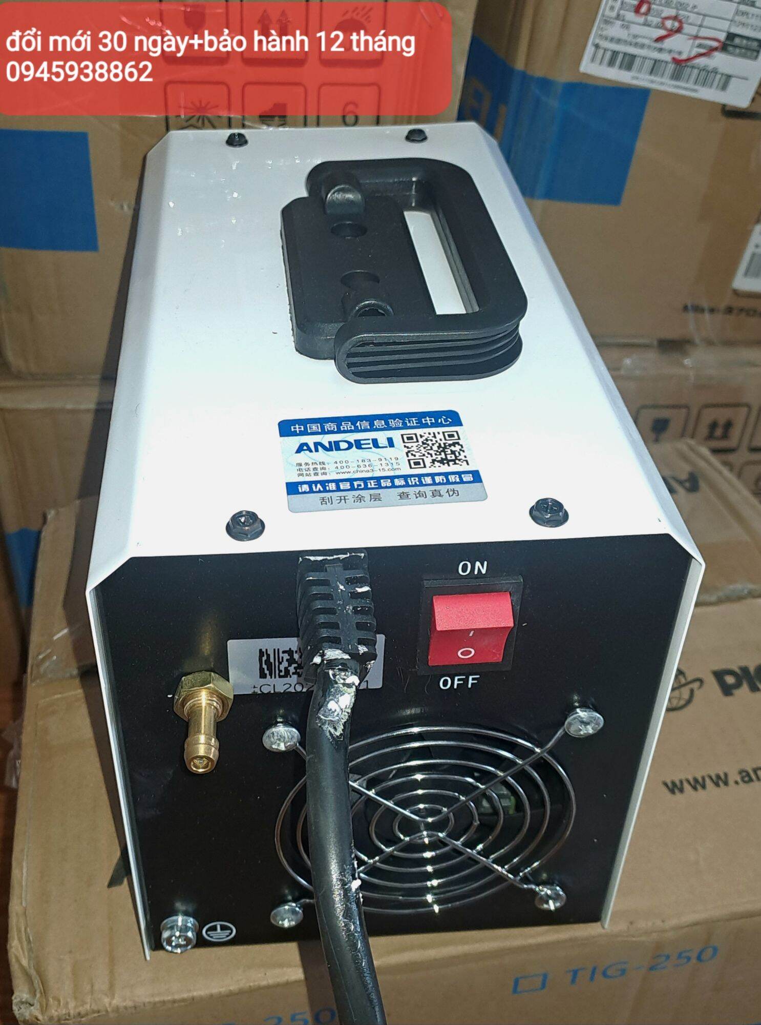 máy hàn tig ws-250G ANDELI (mỏ tig 4m+kẹp mát 2m)