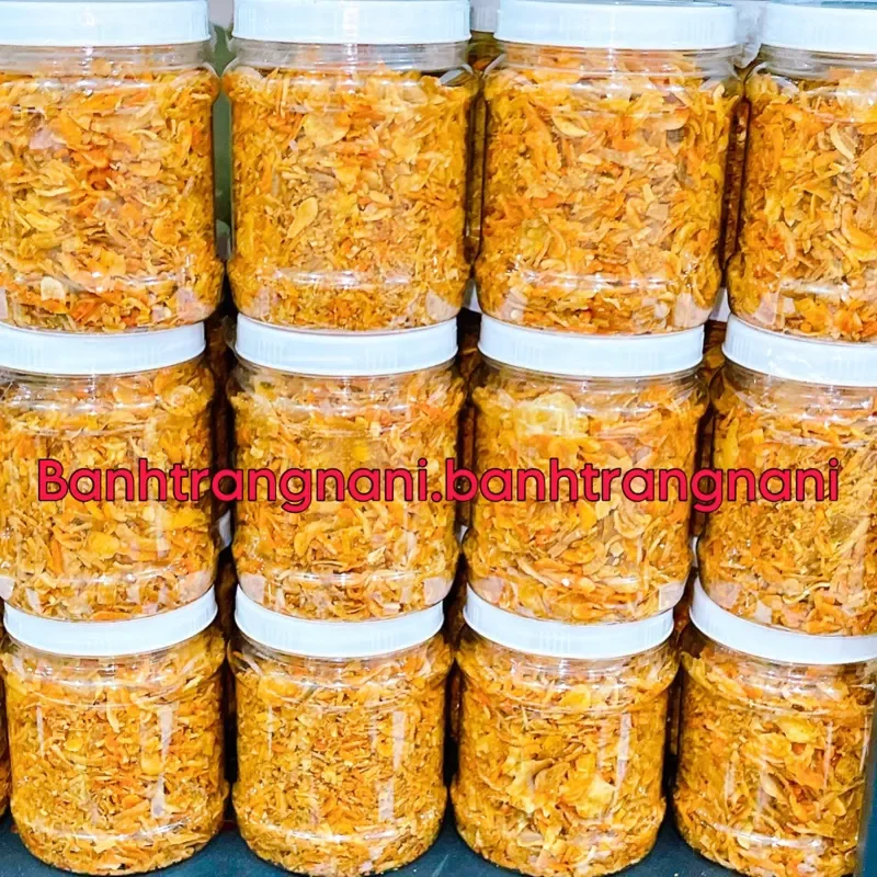 Muối Nhuyễn, Hành Phi, Tôm Sấy, 140gr Muối hành tôm sấy ăn bánh Tráng