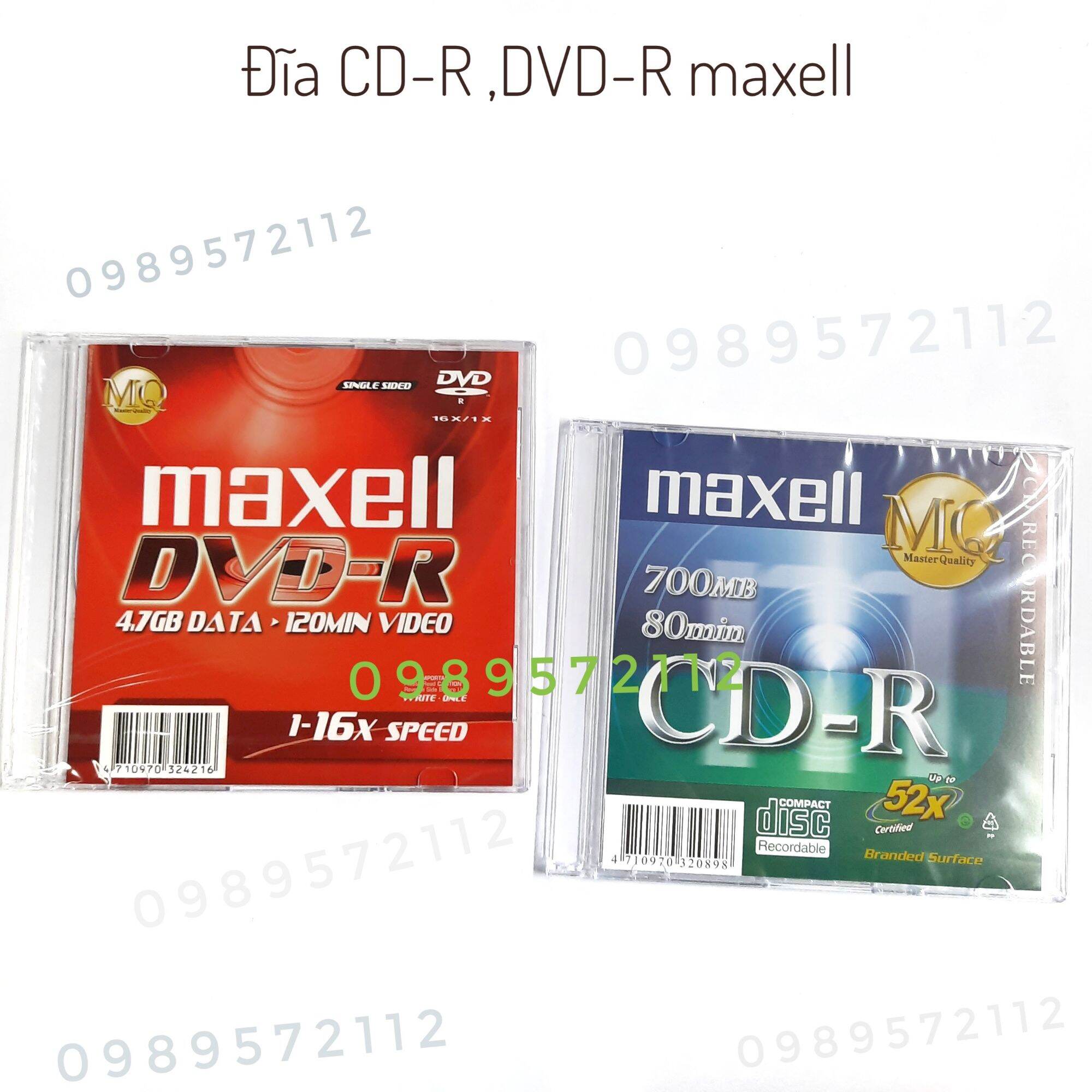 Đĩa CD-R,DVD-R maxell (hộp 10 cái).