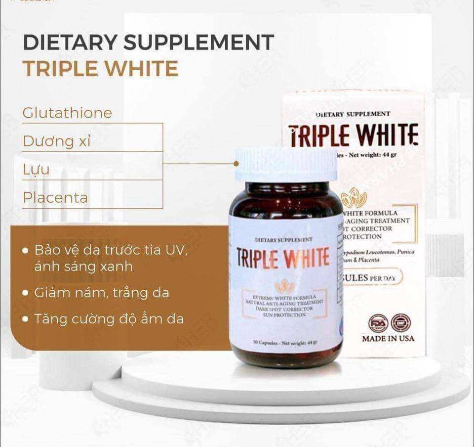 Triple white, trắng da,trắng