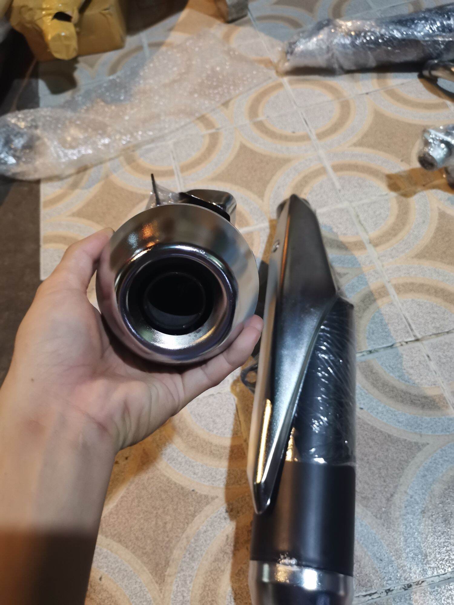 pô Raider fi satria móc cổ cong 2 khúc