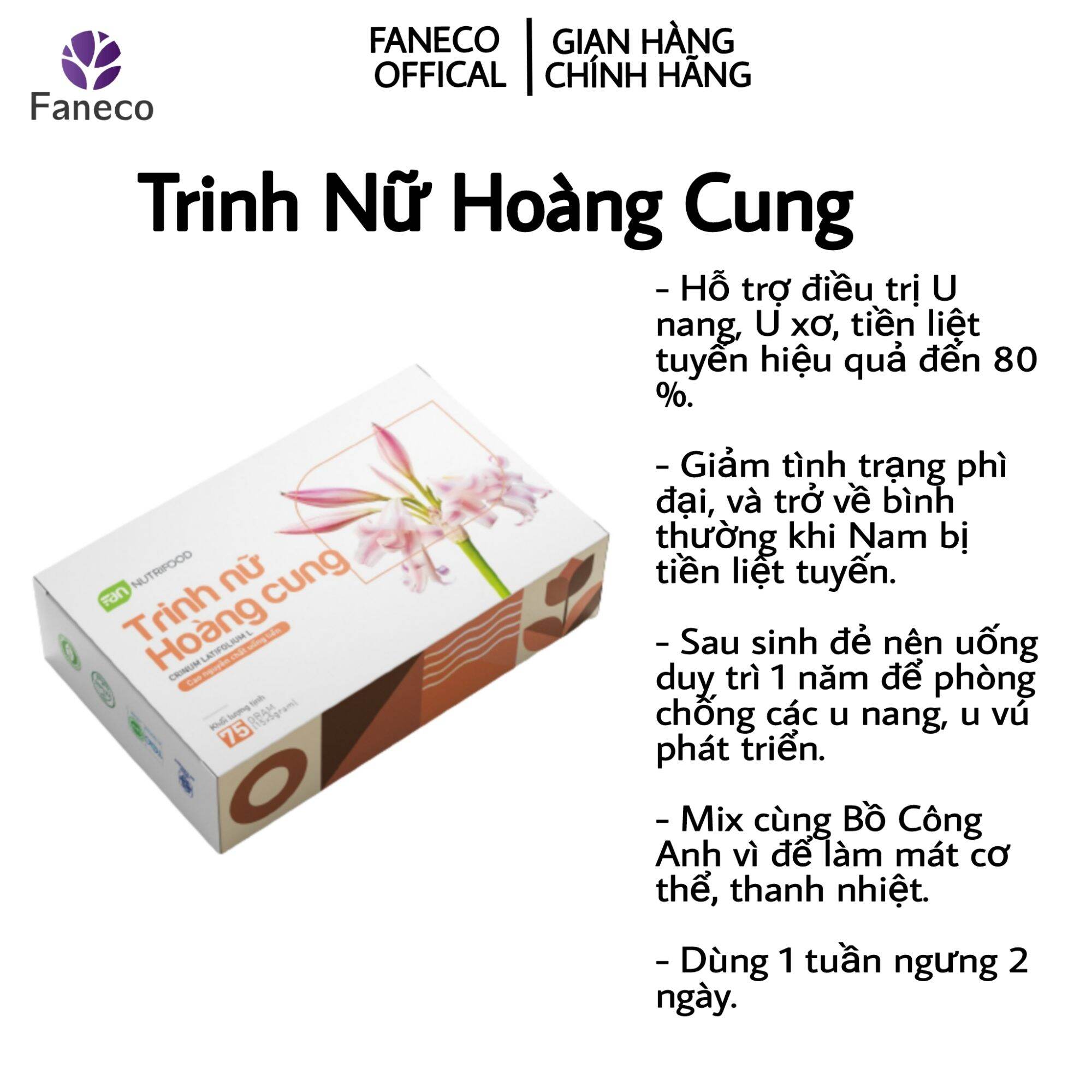 Trinh Nữ Hoàng Cung Faneco Fannutrifood - Cao nguyên chất uống liền