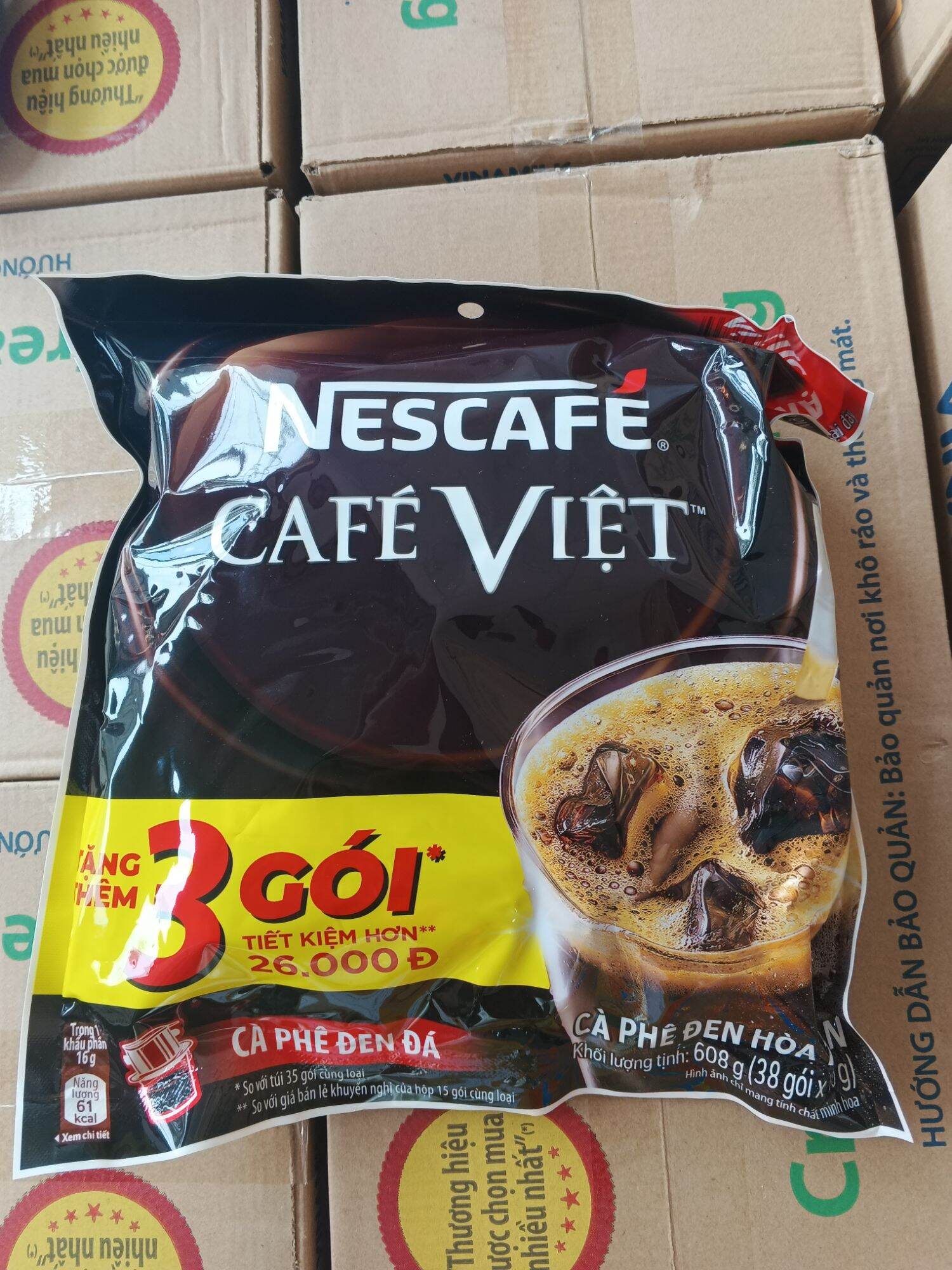 Cà phê đen đá NesCafé Café Việt bich 560g 35gói tang 3 goi