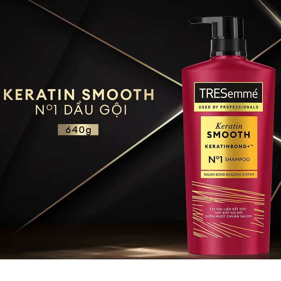 (Mẫu mới) Dầu gội TRESemmé chuẩn Salon cho tóc chắc sạch khỏe mềm mượt chai 640g