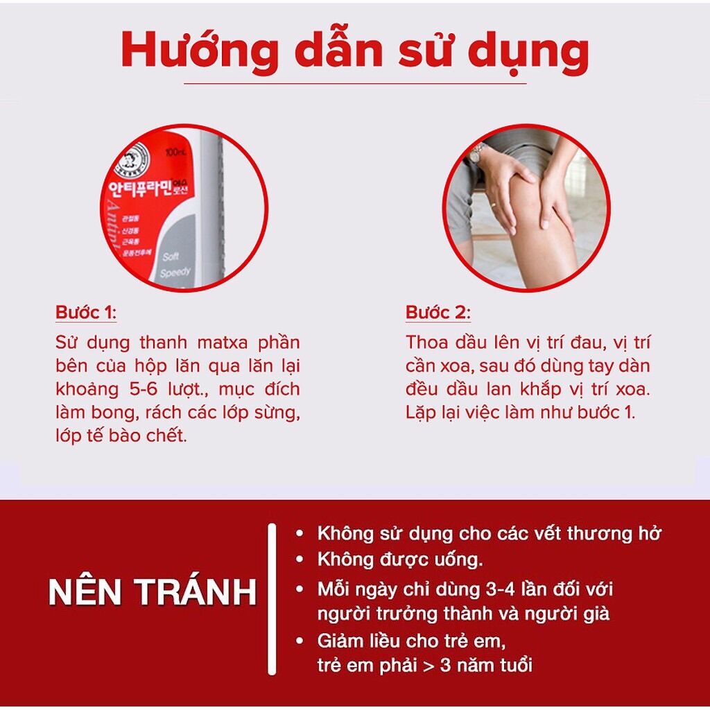 Dầu nóng Antiphlamine hàn quốc 100ml