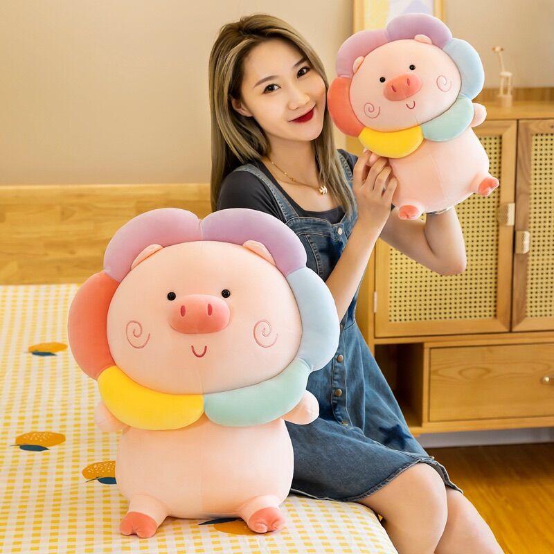 THÚ BÔNG LỢN MẶT CẦU VỒNG CAO CẤP