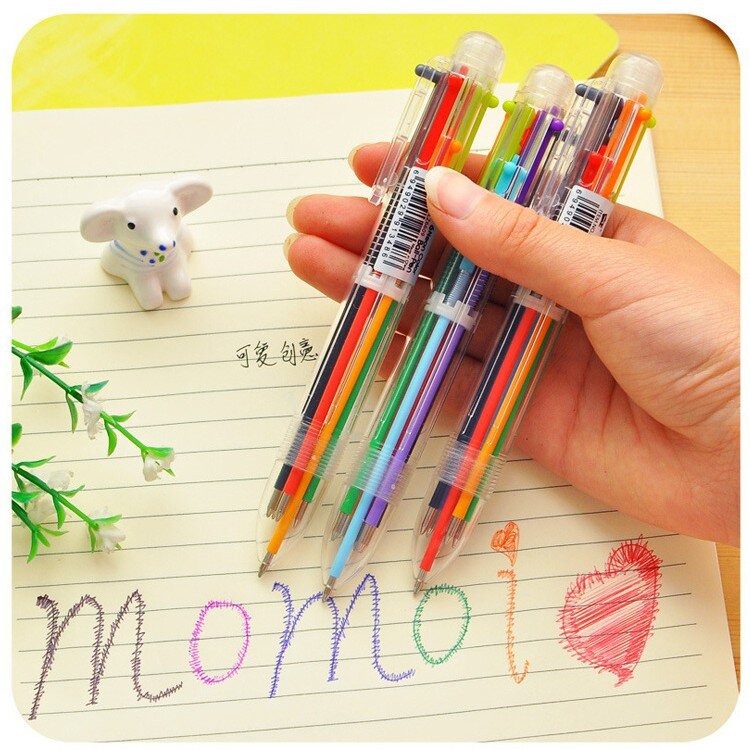 Bút bi bấm 6 ngòi