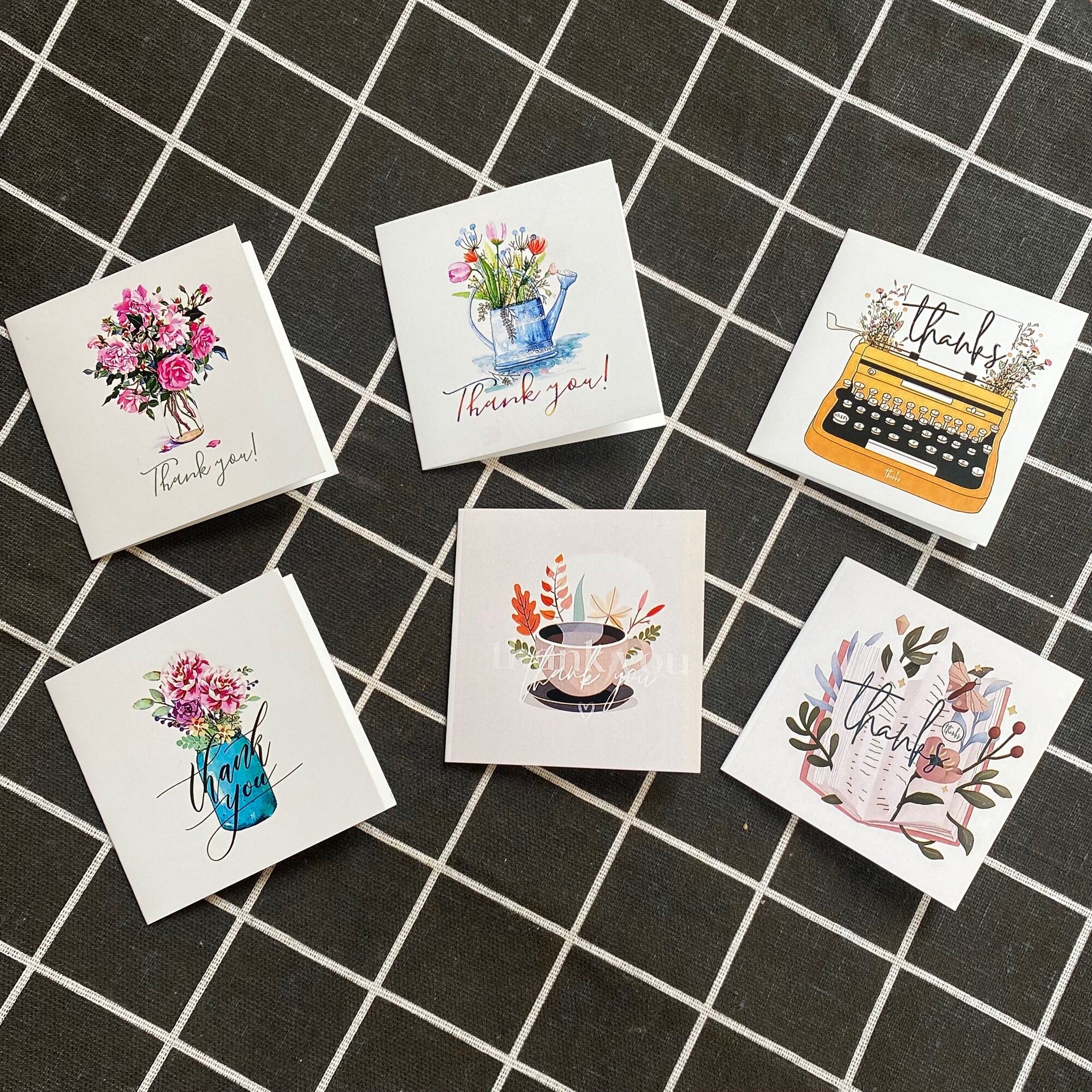 Thiệp Cảm Ơn Size 7x7cm - Thiệp Tri Ân - Thanks