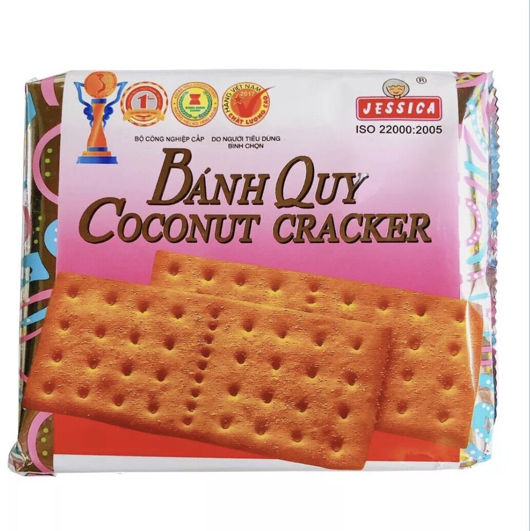 Bánh quy phủ đường coconut cracker jessica 178g