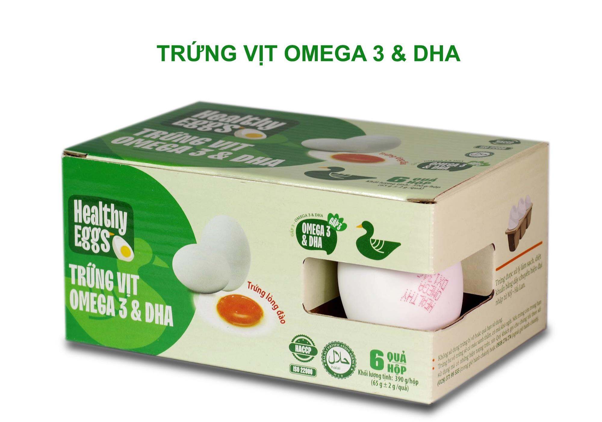 TRỨNG VỊT OMEGA3 & DHA (HỘP 6 QUẢ)