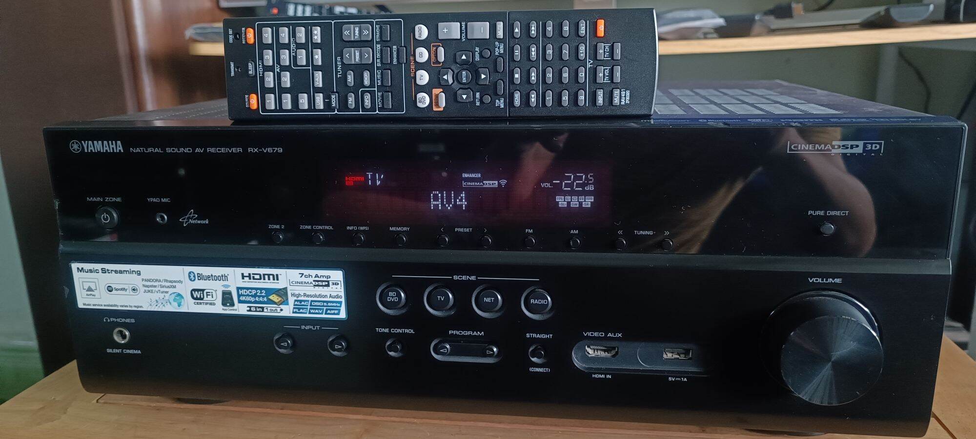 Ampli Yamaha 7.2 HDMI 4k wifi Bluetooth usb lossless
