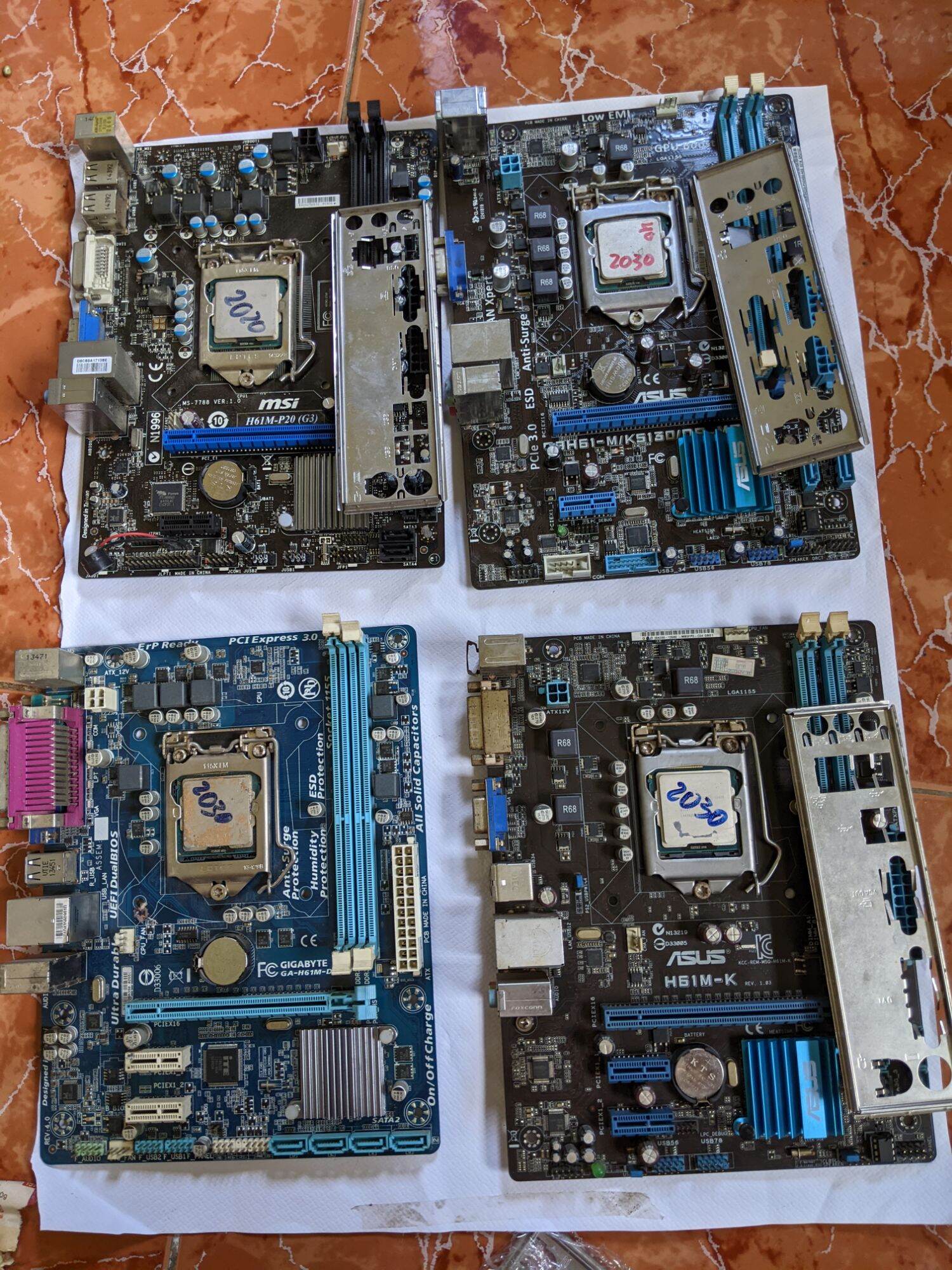 Combo main h61 các loại + chip g2020, g2030