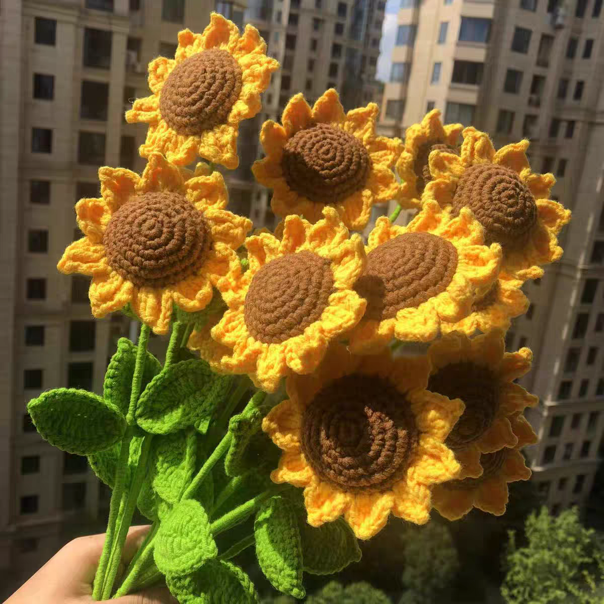 1 Bông hoa Hướng Dương bằng len Handmade 🌻
