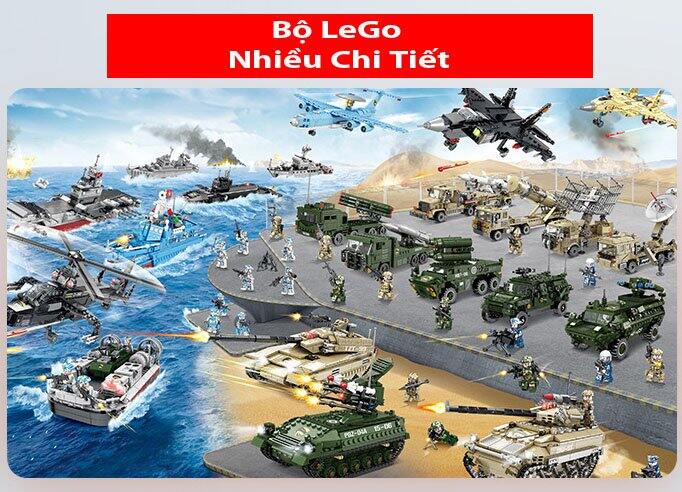 Lego nhiều chi tiết, bộ đồ chơi lego xe pháo 341 chi tiết