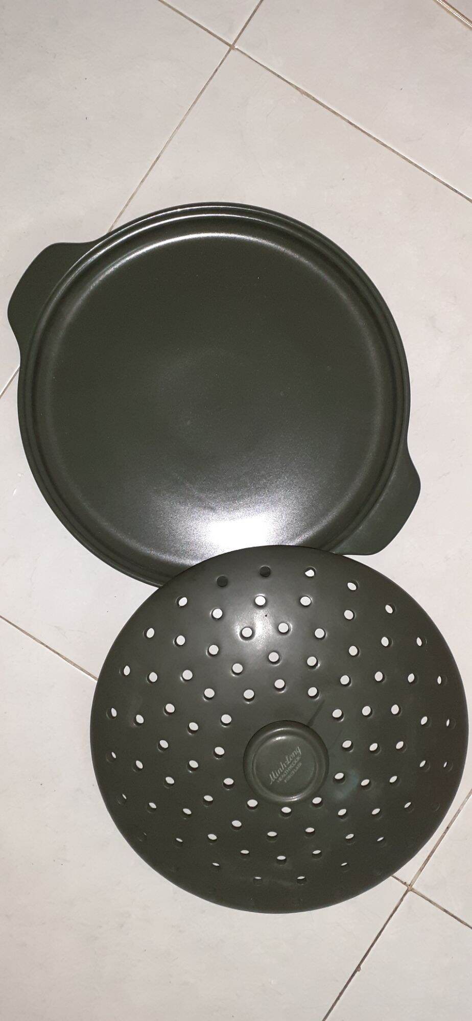 Chảo cạn dưỡng sinh Minh Long 28cm + nắp - lổi nhẹ