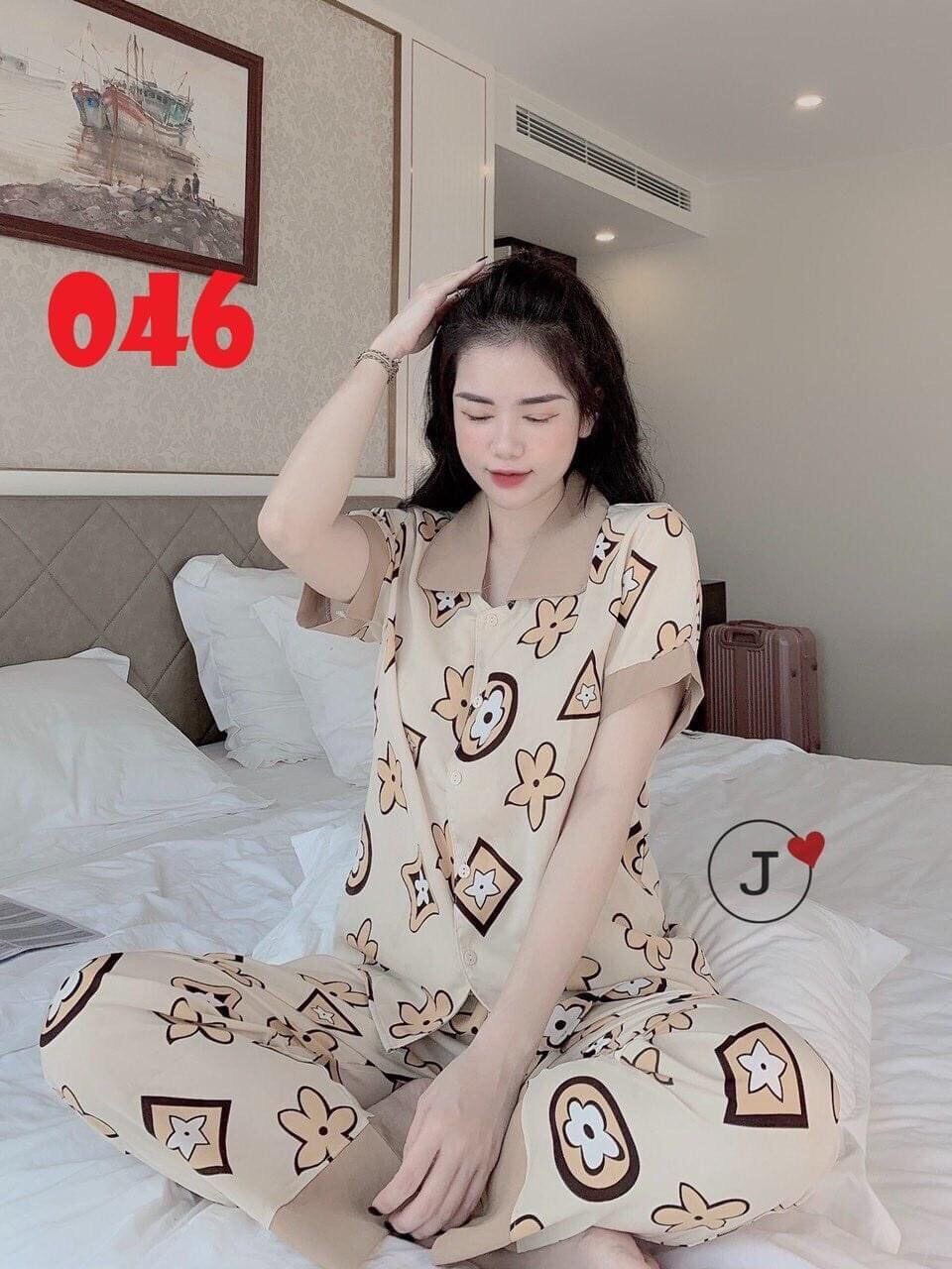 Bộ lụa Pijama lụa loại 1 chất mềm mịn, mát + Ảnh thật ,Bộ Lụa Mango Tay Ngắn