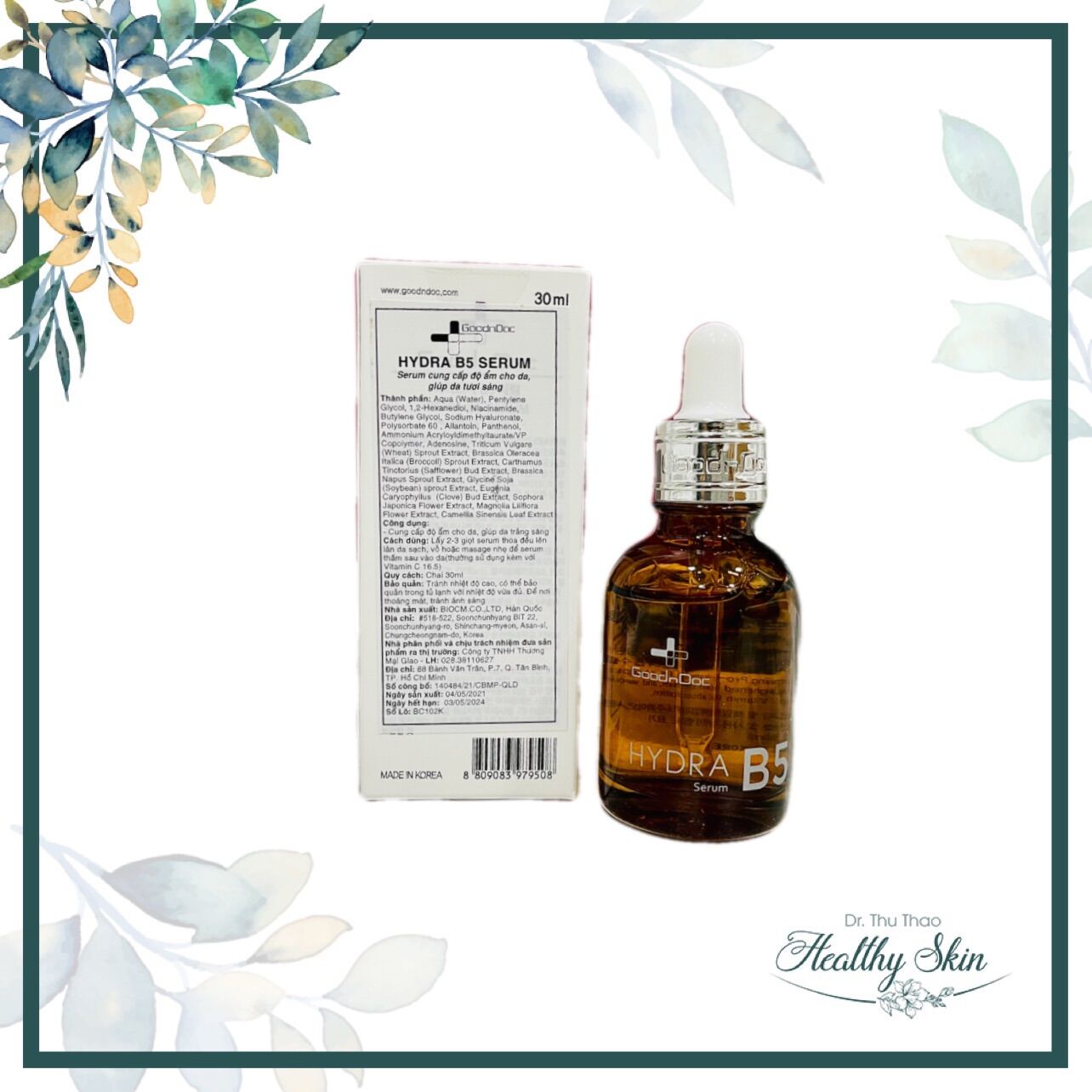 [HCM]SERUM DƯỠNG ẨM-SÁNG DA GOODnDOC HYDRA B5 30ml