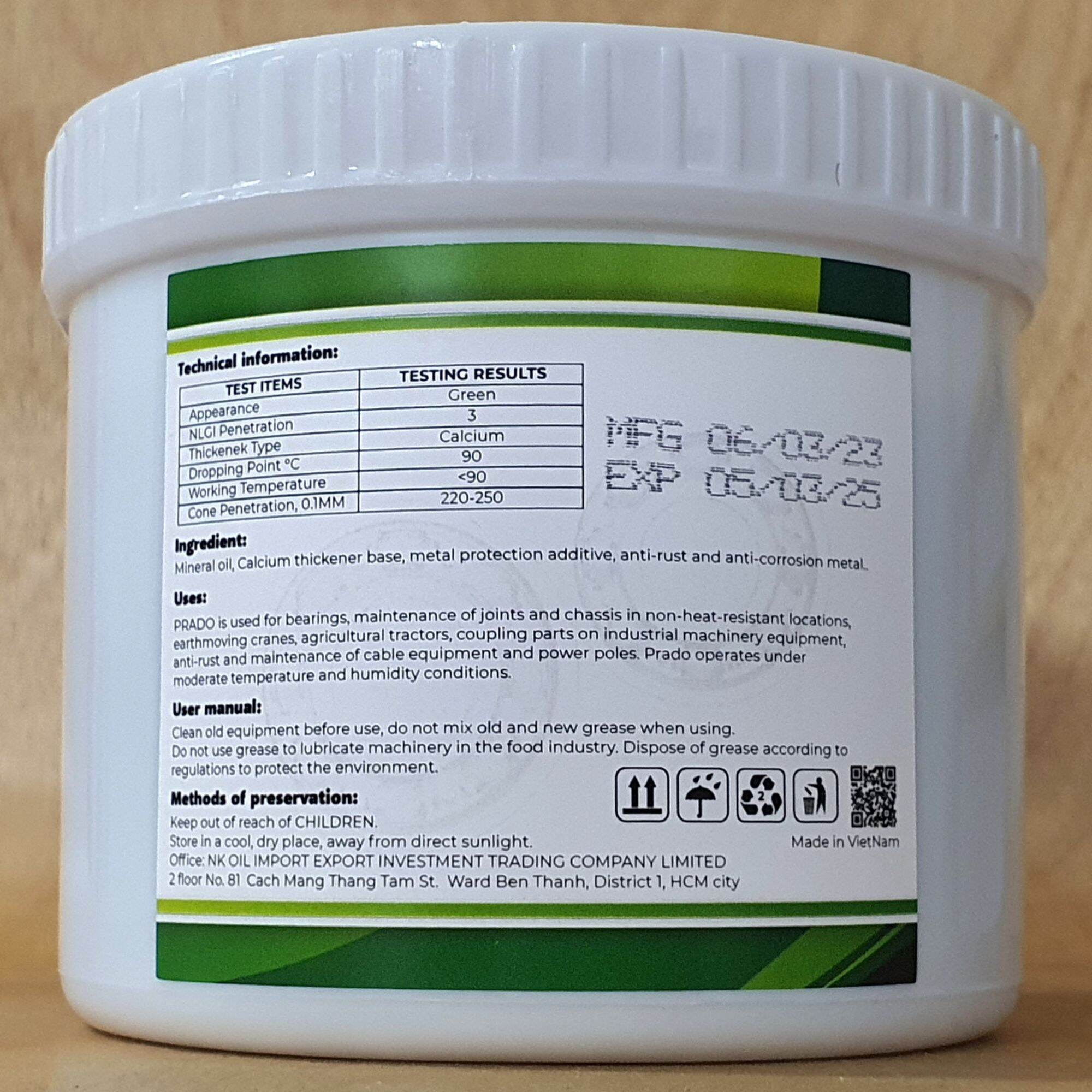 [Mỡ bò xanh] PRADO #3 MULTI PURPOSE GREASE 454GR