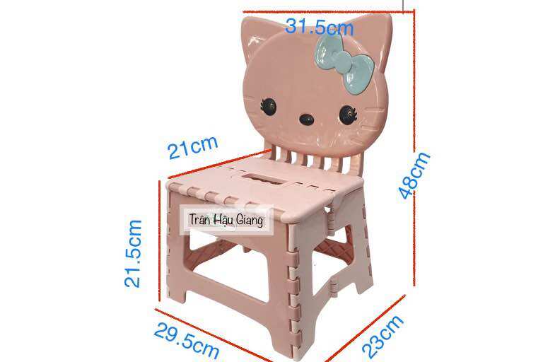 Ghế Xếp Tựa Lưng Mèo Kitty cho bé