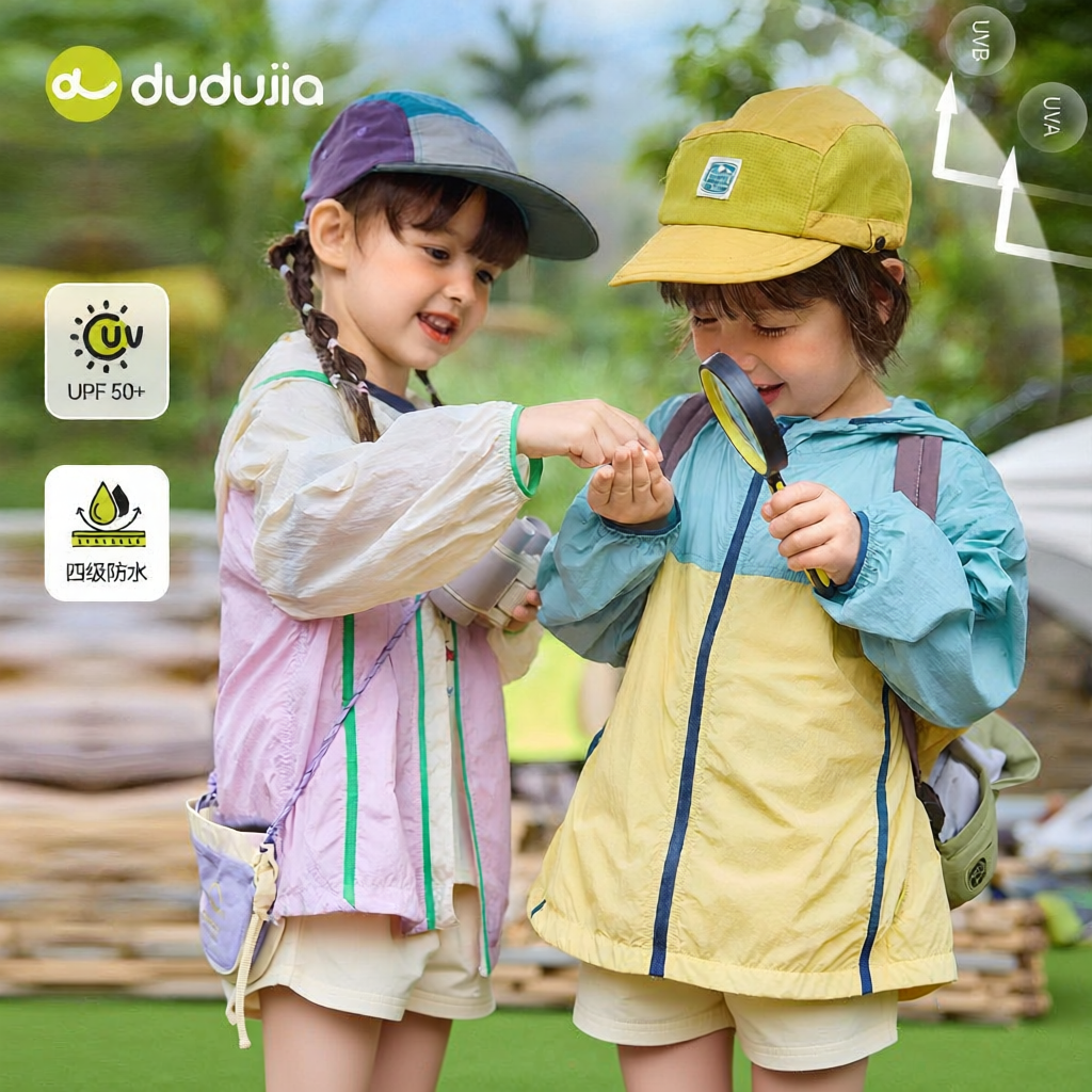 DUDUJIA | Áo Hoodie Bảo Vệ UV Mọi Thời Tiết Cho Bé