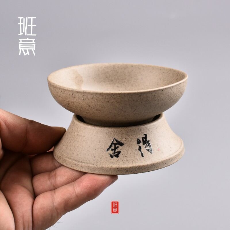 Jingdezhen Tea Strainer Tea Filter Willing Stoneware Tea Leaf Filter Creative Tea Making Device Tea Filter Rack Tea Set Accessories