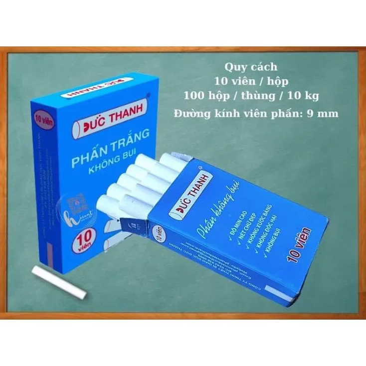 Phấn trắng và phấn màu viết bảng không bụi Đức Thanh