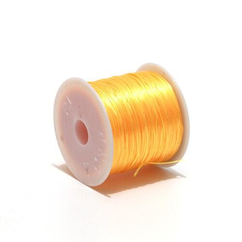Cuộn cước lụa, cước thun tơ co giãn làm vòng size 0.4mm cuộn dầy 60m